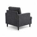 Sessel Stoff Grau mit Holzbeinen 80cm x 85cm x 90cm