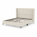 Polsterbett Beige Massivholz und Polyester 200x140 cm