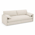 Stoffsofa Beige mit Stauraum 200x90x85cm