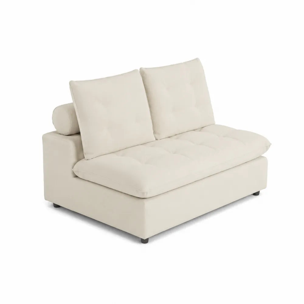 Zweisitziges Sofa Stoff Beige