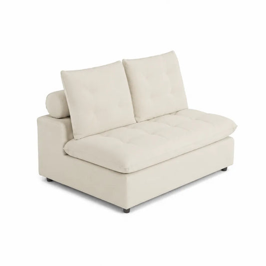 Zweisitziges Sofa Stoff Beige