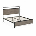Doppelbett Metallrahmen Schwarz Holzoptik 200x160 cm