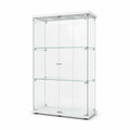 Glasvitrine aus Sicherheitsglas mit LED-Beleuchtung, Weiß